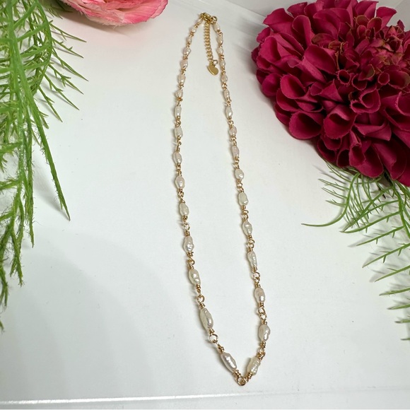 NEW⚜️Freshwater Pearl Hand Linked Necklace - Picture 3 of 5